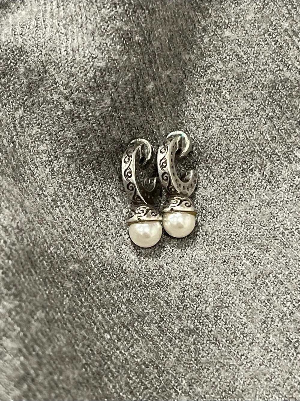 Brighton Mini Pearl Hoop Earrings